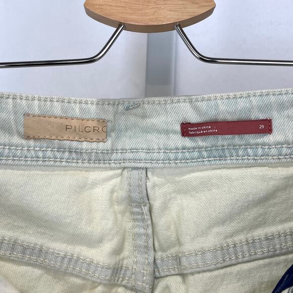 PILCRO Anthropologie Distressed Slim Boyfriend Jeans Light Wash Size 29 - Picture 3 of 9